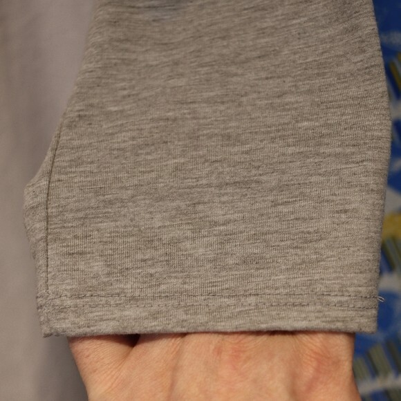 Lularoe Randy Raglan Tshirt Super Soft Gray Sleeve Colorful Geometric 2X - Picture 7 of 14